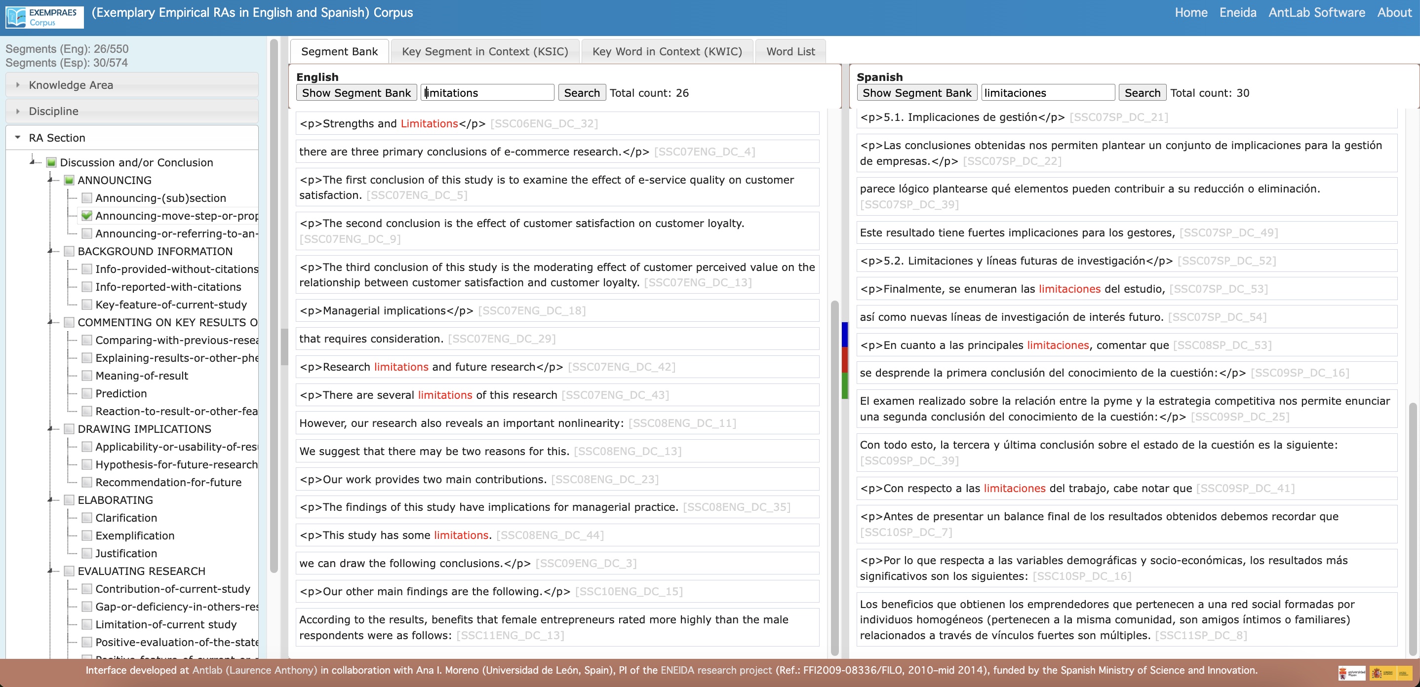 Segment Bank Exempraes Corpus