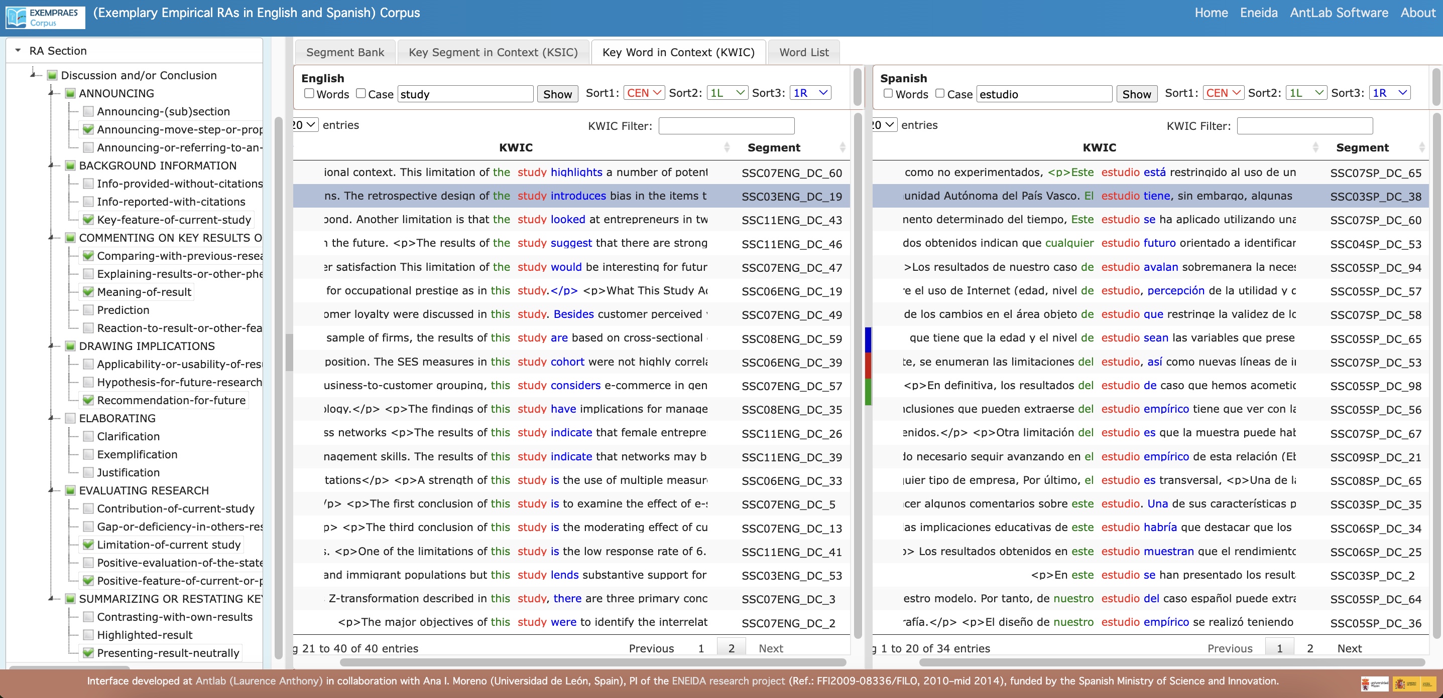 Source text Exempraes Corpus